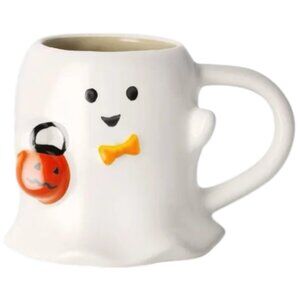 Hyde & EEK Ghost Mug with Jack O Lantern Basket Halloween Target Stoneware Cup